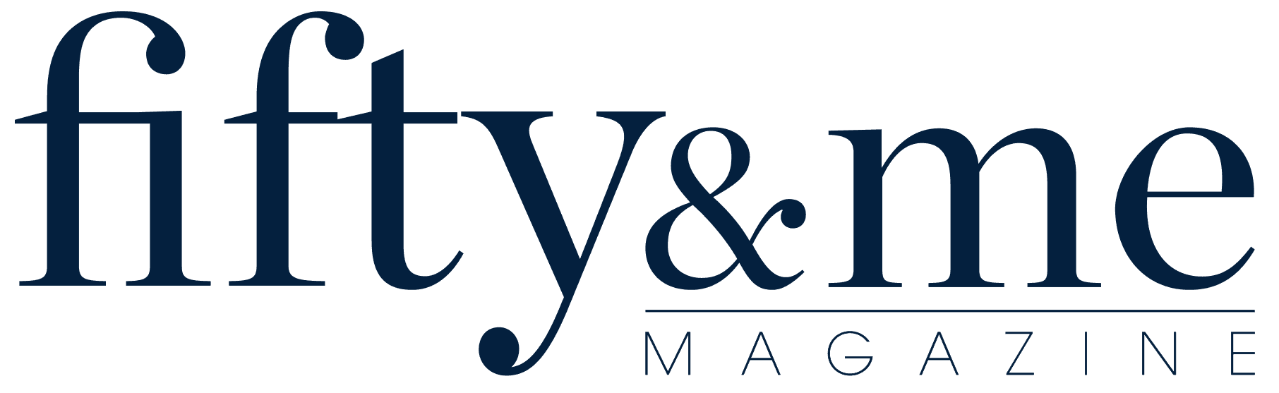 Logo of the fifty & me magazine.