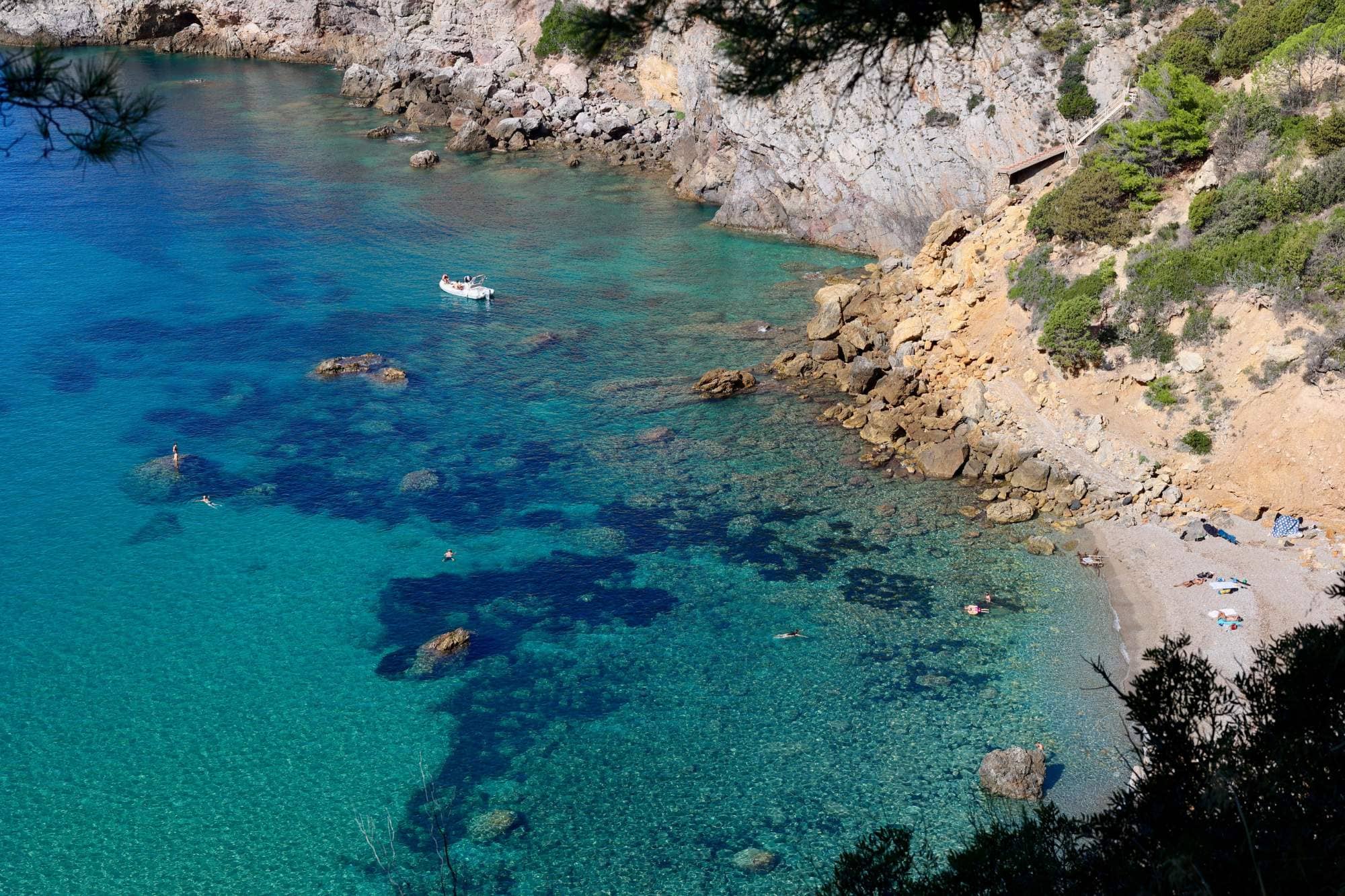 The bay of Cala del Gesso near Tuscany.