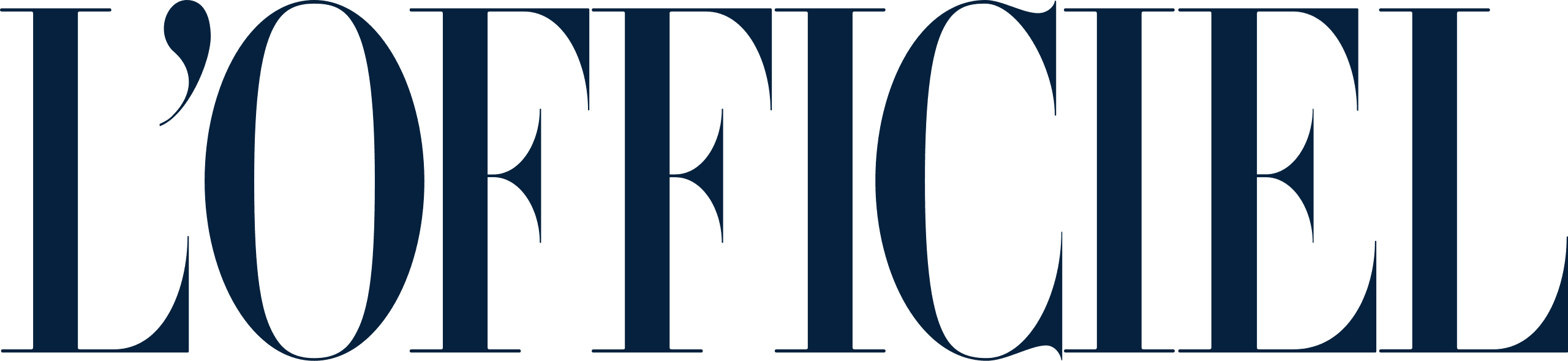  Logo of the L'Officiel magazine.