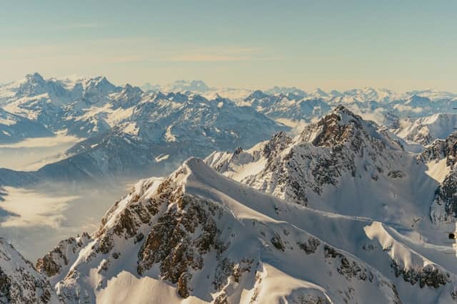 Ski slopes on the Arlberg in Vorarlberg